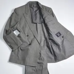 美品 ヴィンテージ バーバリー ダブル スーツ セットアップ M グレー
