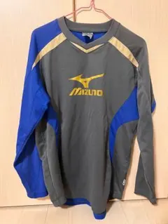 MIZUNO 長袖シャツ グレー ブルー スポーツウェアのサムネイル