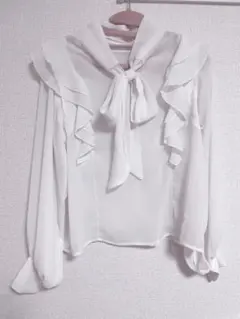 【3/31削除】GRL 4Wayボウタイフリル楊柳シフォンブラウス