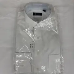 【未使用】メンズS(37-84)ノンアイロン ホワイト長袖シャツ