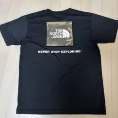 THE NORTH FACE Tシャツ Lサイズ ブラック 迷彩 スクエアロゴ