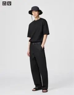 Uniqlo Uブラック ワイドフィットチノ ウエスト76cm