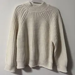 gu リブハイネックセーター