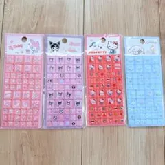海外正規品　サンリオ タイルシール ブロックシール 4枚セット