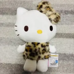【最終価格！】　サンリオキャラクターズ ヒョウ柄ドール BIGハローキティ