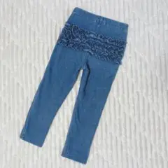 petit main 100cm バックフリルデニムレギンス