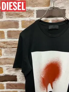 【極美品】ディーゼル ブラックゴールド スプレー アート Tシャツ 黒 Sのサムネイル