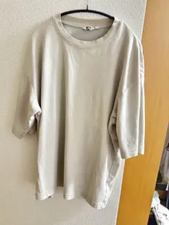 UNIQLO U エアリズムコットンオーバーサイズTシャツ ベージュ XL