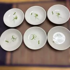 たち吉の植物モチーフの小皿 6枚セット