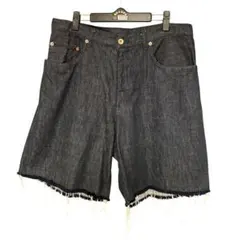 Kolor 23SS デニムハーフパンツ フリンジ フレイドヘム インディゴのサムネイル