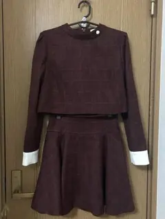 レディアゼル　チェック　セットアップ　レッド
