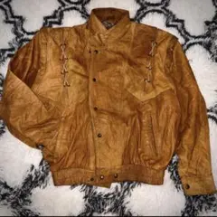 90s vintage leather bomber jacket g1