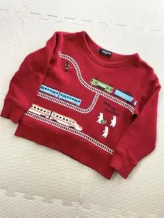 Klädskåp 列車刺繍 赤 トレーナー