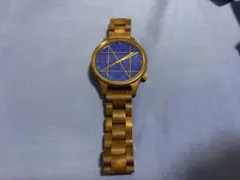 RINGS WATCH 木製腕時計 クロノグラフ ブルーベゼル Nami 波 - メルカリ