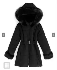 ベルト付きファーダウンコート「kd13」