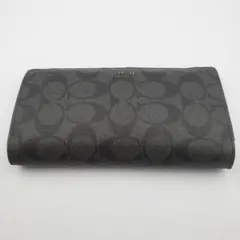 COACH/コーチ/財布/長財布/ウォレット　シグネチャー　黒/ブラック