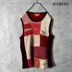 ICEBERG イタリア製 トムとジェリー モヘア混 ニットベスト N1404のサムネイル