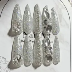 韓国　ギャル　ネイルチップ　ネイル　ロング　スナ系　量産型　y2k ワンホン