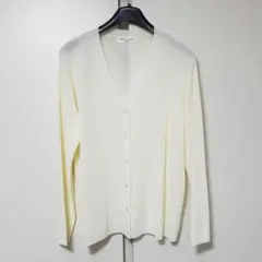 C・オジャール　大きいサイズ　ニットカーディガン　オフホワイト　サイズ13号