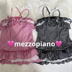 メゾピアノ♡ギンガムひブラック♡ワンピースタイプ水着♡120センチ女の子用♡