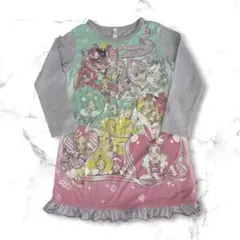 Precure All Stars 長袖Tシャツ フリル裾110 プリキュア