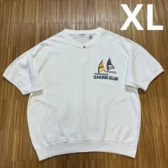 90s CL SPORT セーリングクラブ 半袖スウェット XL 白のサムネイル