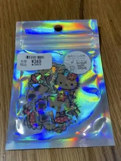 フレークシール　日焼けキティ　オーロラ　ホログラム　クリアシール