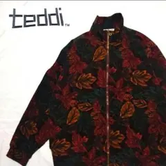 海外古着　総柄　ジャケット　アウター　ポリエステル　個性的　スタンドカラー