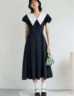 SNIDEL ボリュームフレアワンピース