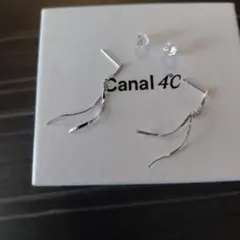 Canal 4°C ホワイトゴールド　 ピアス(両耳用)