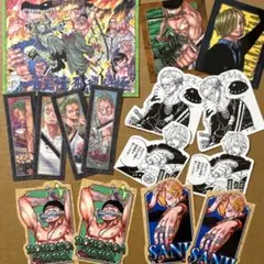 最強ジャンプ 付録 ワンピース フレークシール ロロノア・ゾロ サンジ 特典