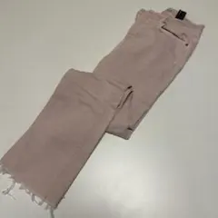 ZARA ピンク デニムパンツ EU34 ダメージ