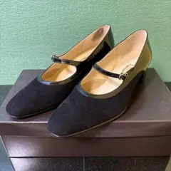 か2● 銀座ヨシノヤ パンプス ストラップ 黒のサムネイル