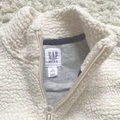GAP KIDS ボア フリース ハーフジップ ジャケット XS ホワイト