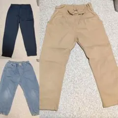 キッズパンツ　3枚セット　サイズ120、130　ユニクロ　西松屋