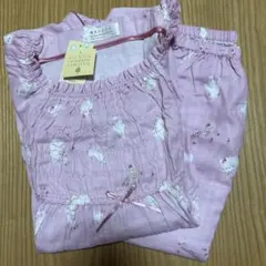 Narue ナルエー 半袖 パジャマ ピンク ねこ ダブルガーゼ ルームウェアのサムネイル
