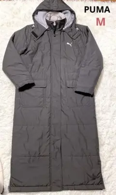 【PUMA】ベンチコート フード付きロングコート M