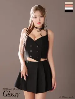 robe de fleurs glossy ドレス M ブラック