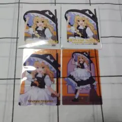 東方プロジェクト ダイソー 霧雨魔理沙 ダイカットステッカー クリアカード