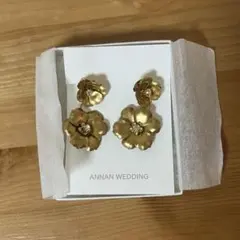 ANNAN WEDDING フラワーイヤリング ゴールド