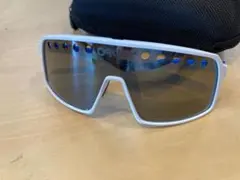 OAKLEY スポーツサングラス ホワイト/ブルー