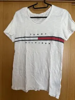 TOMMY HILFIGER ロゴプリント 半袖Tシャツ ホワイト M