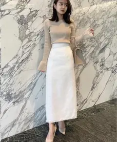 ホワイト ロングスカート