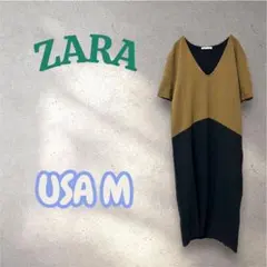 ZARA TRAFALUC ザラ　Vネック カットソーワンピース USA M