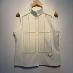 Recent Piece ホワイト スタンドカラー メッシュ ベストのサムネイル