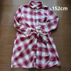 【ZARA ザラ キッズ女の子 赤チェックワンピース 152cm】