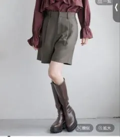 LOWRYS FARM ウールライクショートパンツ