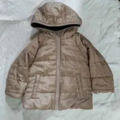 ベージュダウンコート サイズ95 フード付き