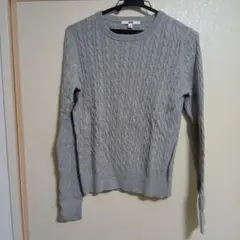 UNIQLO　レディース　セーター　綿&カシミヤ　Sサイズ　グレー