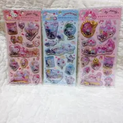 キティ　シナモン　マイメロ キラキラ　カプセル シール 正規品　3枚セット